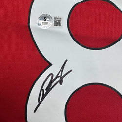Autographed/Signed Bruno Fernandes Manchester United Red Soccer Jersey Beckett BAS COA (ONLINE ORDER ONLY)