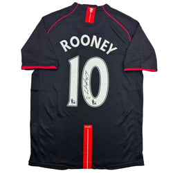 Autographed/Signed Wayne Rooney Manchester United Black 2008 Soccer Jersey Beckett BAS COA (ONLINE ORDER ONLY)