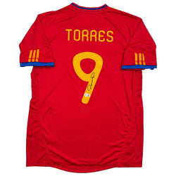 Autographed/Signed Fernando Torres Spain Red World Cup Soccer Futbol Jersey Beckett BAS COA (ONLINE ORDER ONLY)