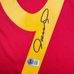 Autographed/Signed Fernando Torres Spain Red World Cup Soccer Futbol Jersey Beckett BAS COA (ONLINE ORDER ONLY)
