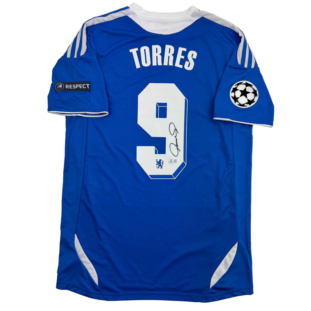 Autographed/Signed Fernando Torres Chelsea FC Blue Soccer Futbol Jersey Beckett BAS COA (ONLINE ORDER ONLY)