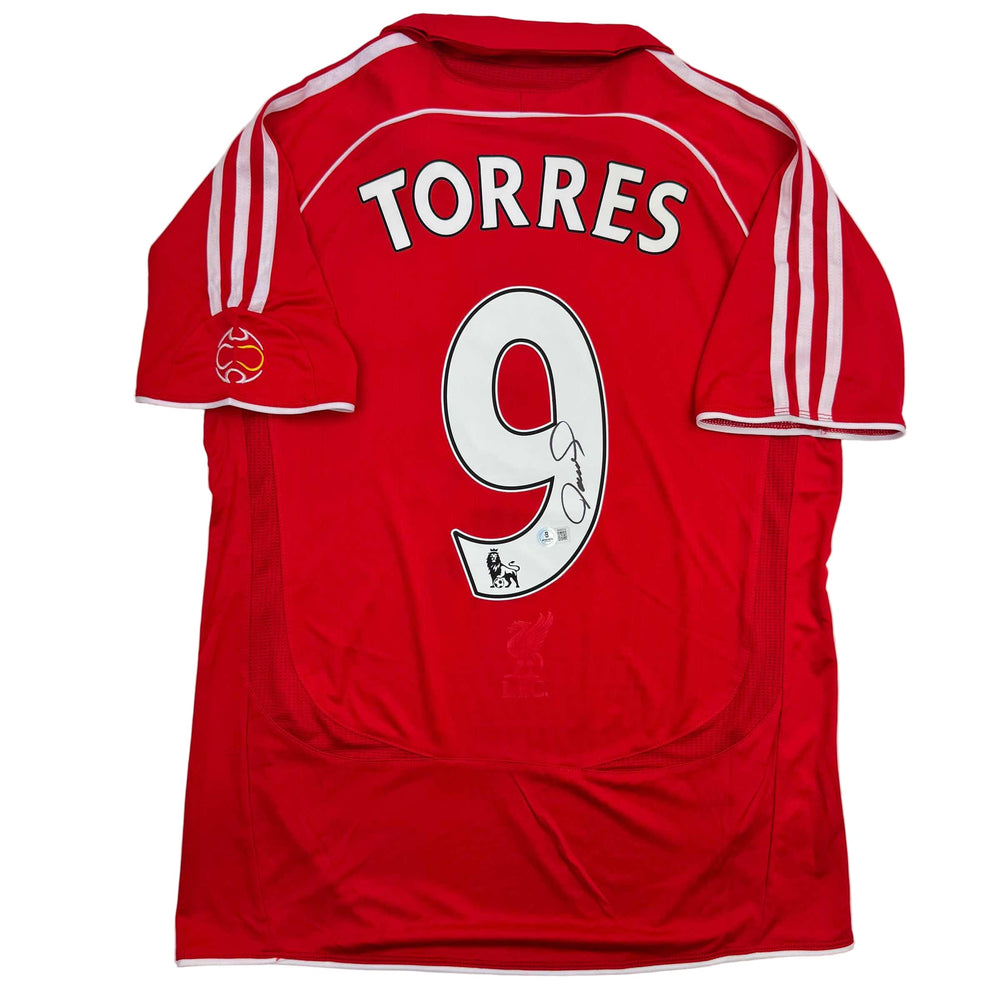 Autographed/Signed Fernando Torres Liverpool Red Soccer Jersey Beckett BAS COA (ONLINE ORDER ONLY)