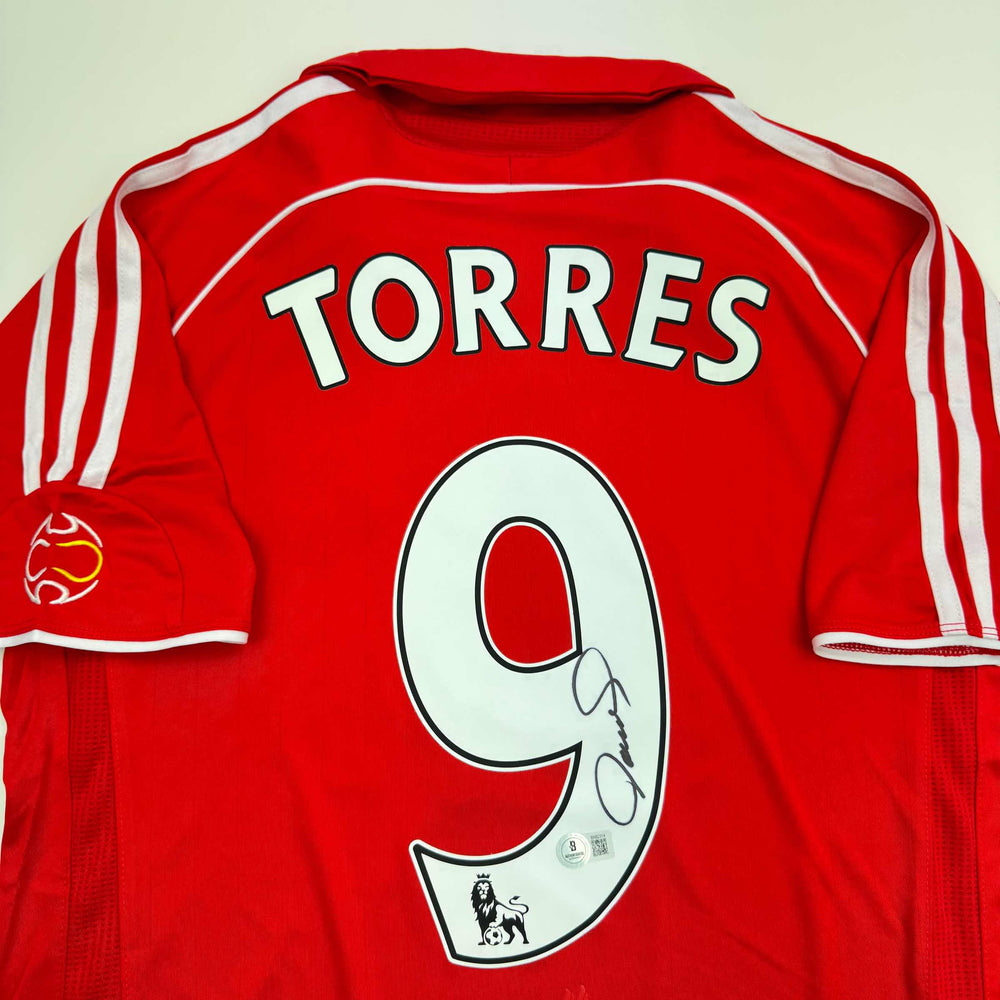 Autographed/Signed Fernando Torres Liverpool Red Soccer Jersey Beckett BAS COA (ONLINE ORDER ONLY)