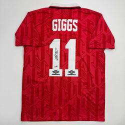 Autographed/Signed Ryan Giggs Manchester United Red Soccer Jersey Beckett BAS COA (ONLINE ORDER ONLY)