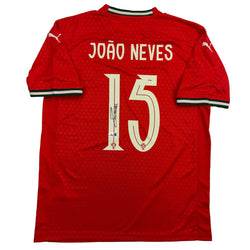 Autographed/Signed Joao Neves Portugal Soccer Team World Cup Jersey JSA COA (ONLINE ORDER ONLY)