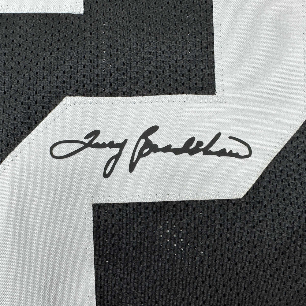 Facsimile Autographed Terry Bradshaw Pittsburgh Black Reprint Laser Auto Football Jersey Size Men's XL (ONLINE ORDER ONLY)