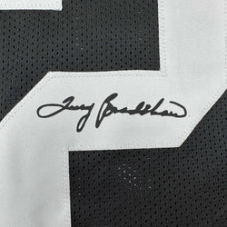 Facsimile Autographed Terry Bradshaw Pittsburgh Black Reprint Laser Auto Football Jersey Size Men's XL (ONLINE ORDER ONLY)