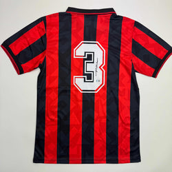 Autographed/Signed Paolo Maldini AC Milan Black/Red Soccer Futbol Jersey Beckett BAS COA