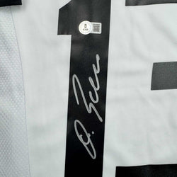 Autographed/Signed Michael Ballack Germany White Soccer World Cup Jersey Beckett BAS COA