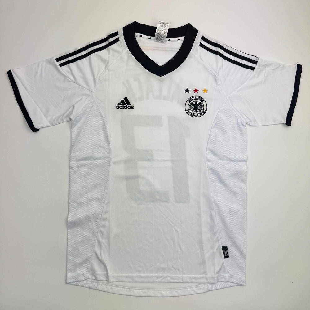 Autographed/Signed Michael Ballack Germany White Soccer World Cup Jersey Beckett BAS COA