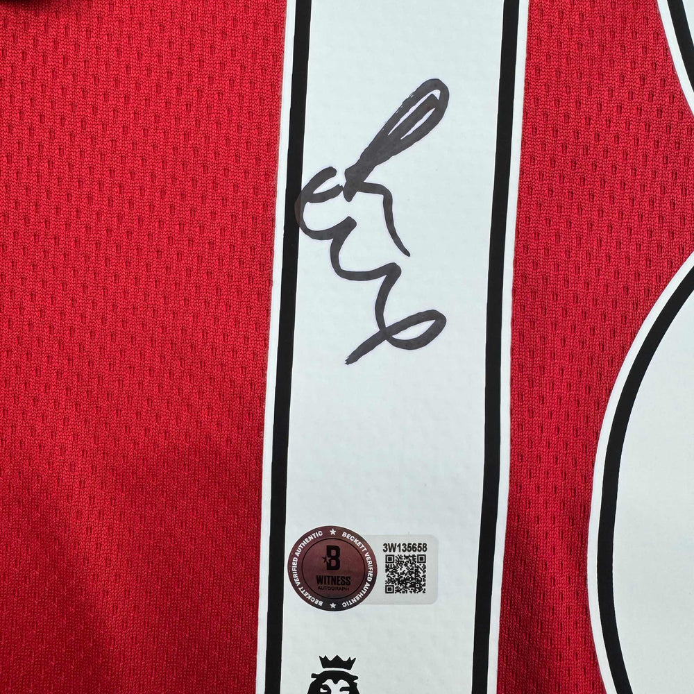 Autographed/Signed Paul Scholes Manchester United Red Soccer Jersey Beckett BAS COA