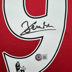 Autographed/Signed DImitar Berbatov Manchester United Red Soccer Jersey Beckett BAS COA
