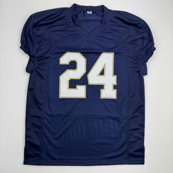 Autographed/Signed JaDarian Price Notre Dame Blue College Football Jersey JSA COA
