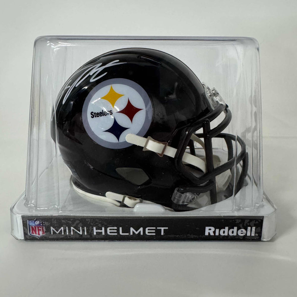 Autographed/Signed Joey Porter Jr. Pittsburgh Steelers Mini Football Helmet JSA COA