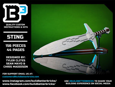 Sting Sword - Custom MOC made using LEGO parts (Online Order Only)
