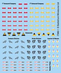 Flames of War: Italian Decals (ONLINE ORDER ONLY)