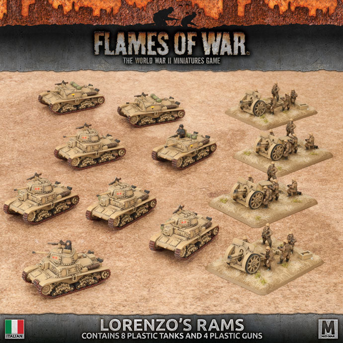 Flames of War: Italian Lorenzo’s Rams Army (Mid War) (ONLINE ORDER ONLY)