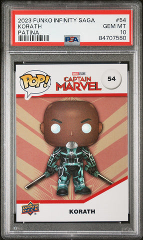2023 UPPER DECK FUNKO POP MARVEL  KORATH PATINA #54  PSA 10 (Online Order Only)