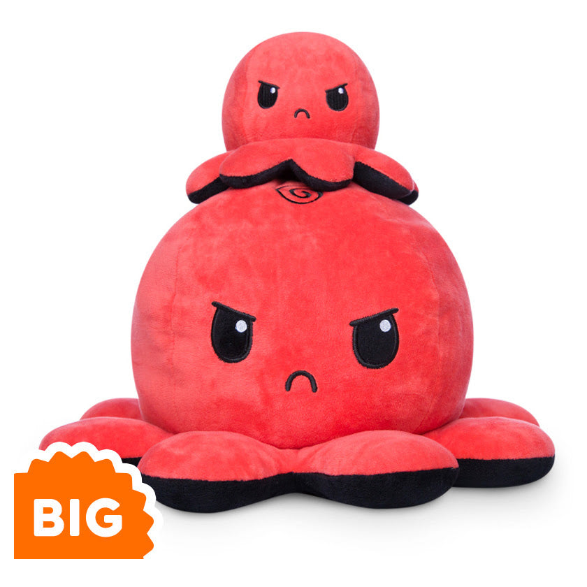 TeeTurtle Big Reversible Octopus: Red/Black (Big) (ONLINE ORDER ONLY)