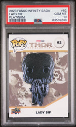 2023 UPPER DECK FUNKO POP MARVEL  LADY SIF PLATINUM #82  PSA 10 (Online Order Only)
