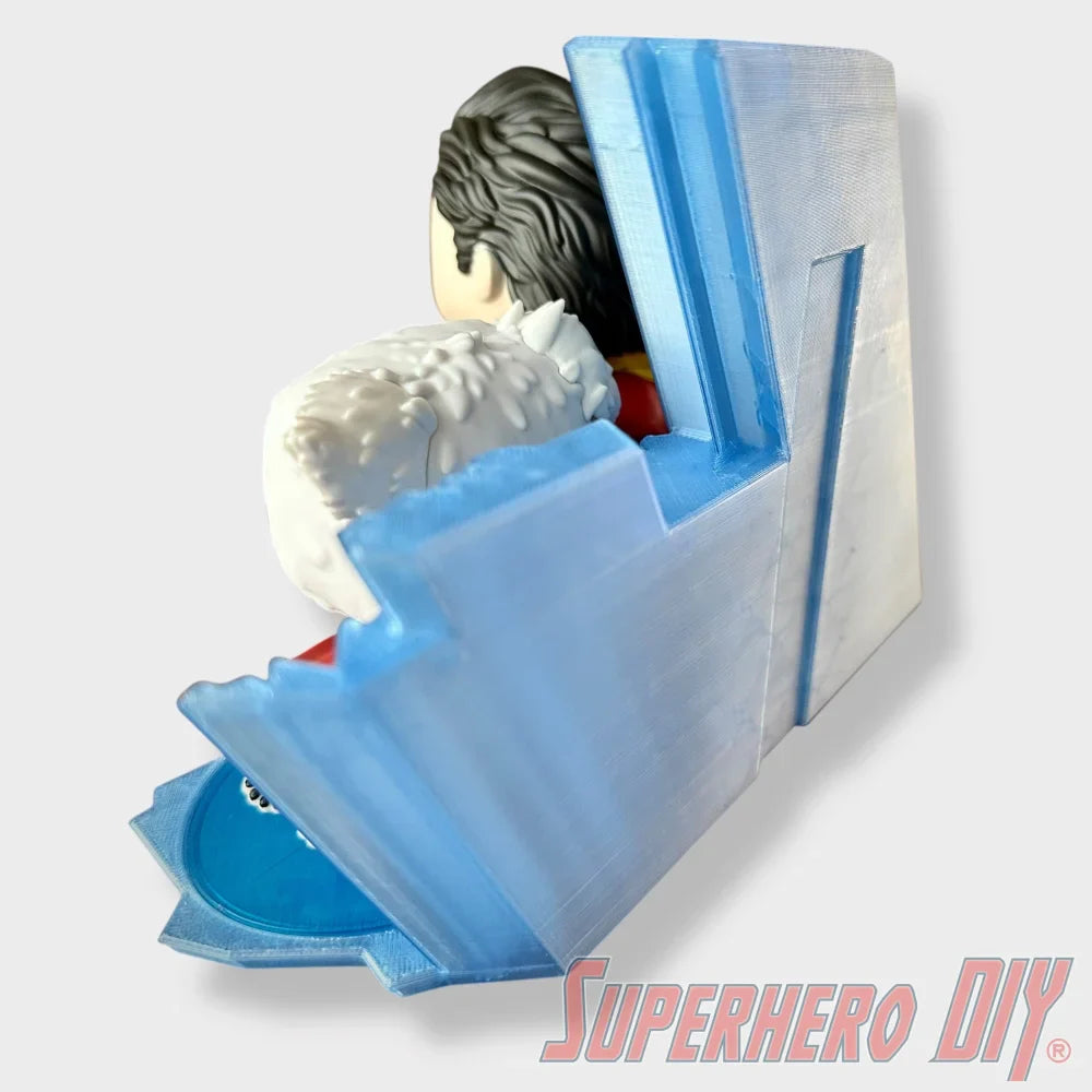 Ice Crystal Dual Display – Sized to Fit Funko Pop Superman #562 & Krypto #565 (ONLINE ORDER ONLY)