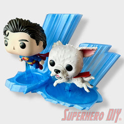 Ice Crystal Dual Display – Sized to Fit Funko Pop Superman #562 & Krypto #565 (ONLINE ORDER ONLY)