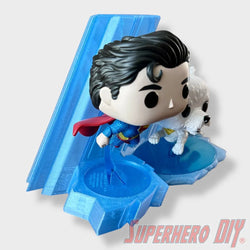 Ice Crystal Dual Display – Sized to Fit Funko Pop Superman #562 & Krypto #565 (ONLINE ORDER ONLY)