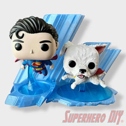 Ice Crystal Dual Display – Sized to Fit Funko Pop Superman #562 & Krypto #565 (ONLINE ORDER ONLY)