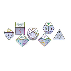 Ice Storm - Norse Themed Metal Dice Set (Online Only)