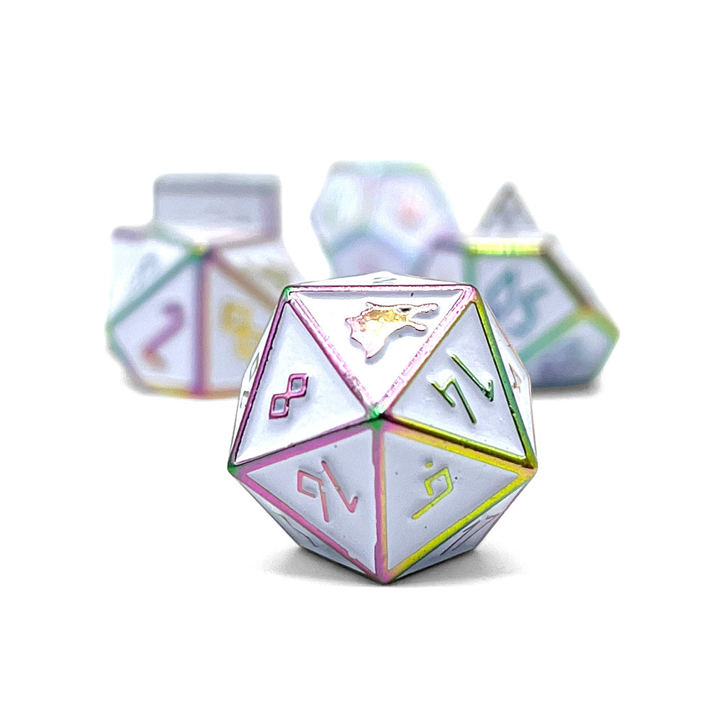 Ice Storm - Norse Themed Metal Dice Set (Online Only)