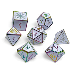 Ice Storm - Norse Themed Metal Dice Set (Online Only)