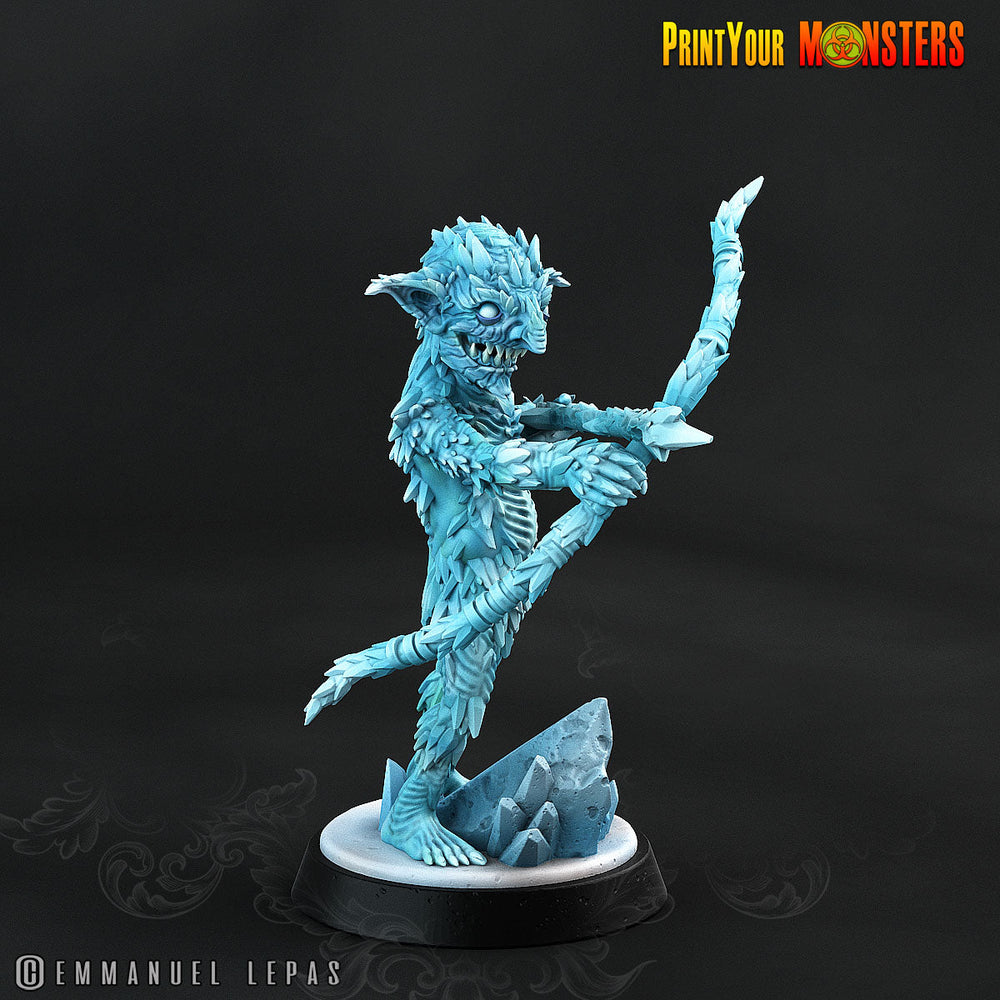 3D Printed Print your Monster Frost Shard Goblins - Ice Goblin 28mm 32mm D&D (Online Only)