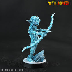 3D Printed Print your Monster Frost Shard Goblins - Ice Goblin 28mm 32mm D&D (Online Only)