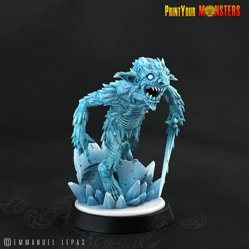 3D Printed Print your Monster Frost Shard Goblins - Ice Goblin 28mm 32mm D&D (Online Only)