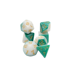 Two-Faced Iguana - 7 Piece DnD Dice Set | Acrylic RPG Gaming Dice (ONLINE ORDER ONLY)