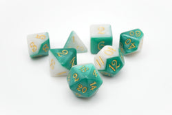Two-Faced Iguana - 7 Piece DnD Dice Set | Acrylic RPG Gaming Dice (ONLINE ORDER ONLY)