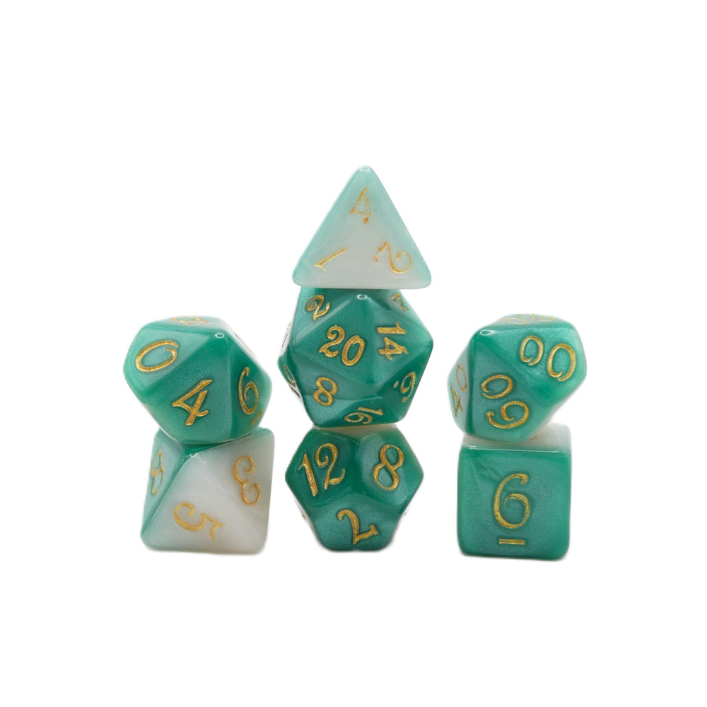 Two-Faced Iguana - 7 Piece DnD Dice Set | Acrylic RPG Gaming Dice (ONLINE ORDER ONLY)