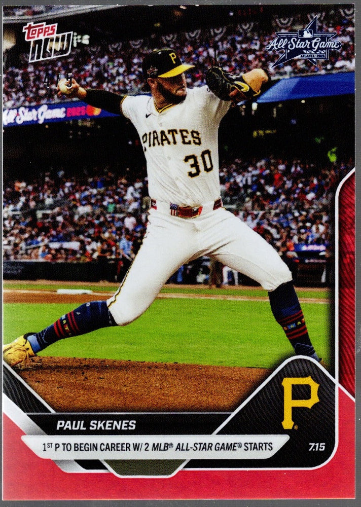2025 Topps Now Paul Skenes #428 Red Foil /5 Pittsburgh Pirates Baseball Card (ONLINE ORDER ONLY)