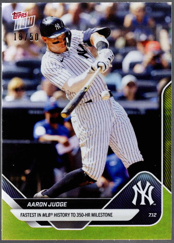 2025 Topps Now Aaron Judge #416 Gold Foil /50 New York Yankees Baseball Card (ONLINE ORDER ONLY)