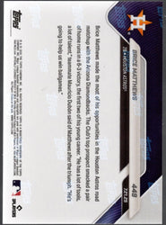 2025 Topps Now Brice Matthews #449 Orange Foil /25 Houston Astros Rookie RC Baseball Card (ONLINE ORDER ONLY)