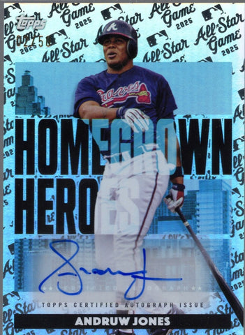 2025 Topps All Star Game Andruw Jones #HHAAJ Homegrown Heros Autograph Variation /50 Baseball Card (ONLINE ORDER ONLY)