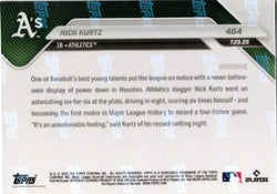2025 Topps Now Nick Kurtz #464 Gold Refractor /50 Athletics Rookie RC Baseball Card (ONLINE ORDER ONLY)