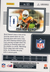 2025 Panini Luminance Isaiah Bond #123 Auto /700 Rookie RC Football Card (ONLINE ORDER ONLY)