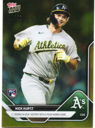 2025 Topps Now Nick Kurtz #464 Gold Refractor /50 Athletics Rookie RC Baseball Card (ONLINE ORDER ONLY)
