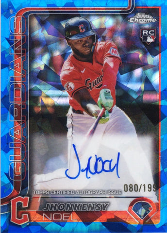 2025 Topps Chrome Sapphire Jhonkensy Noel #RAJN Auto /199 Rookie RC Baseball Card (ONLINE ORDER ONLY)