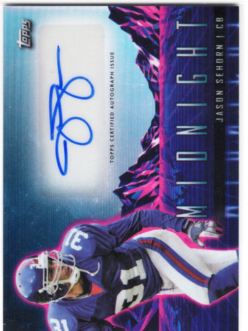2024 Topps Midnight Jason Sehorn #HZSJS Horizon Auto Football Card (ONLINE ORDER ONLY)