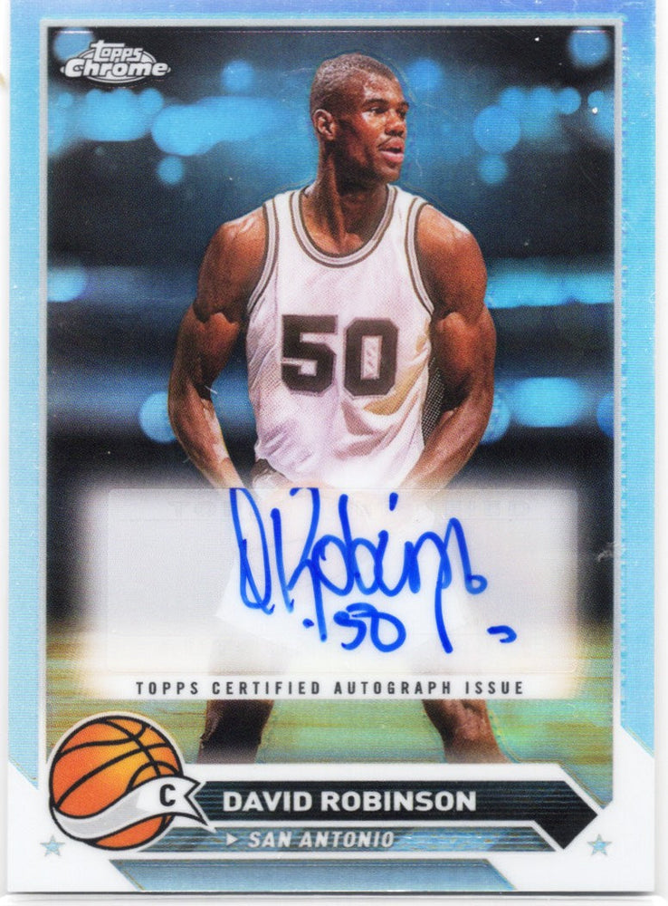 2024 Topps Chrome David Robinson #CGDR Refractor Auto San Antonio Spurs Basketball Card (ONLINE ORDER ONLY)