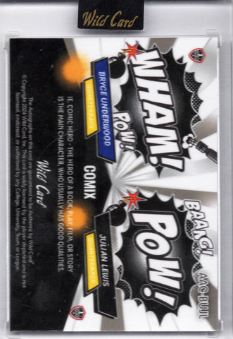 2024 Wild Card Comix Bryce Underwood/Julian Lewis #AACBUJL Cracked Ice Dual Auto 1/1 Rookie RC Football Card (ONLINE ORDER ONLY)