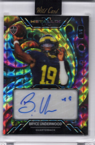 2025 Wild Card Metallix Bryce Underwood #WMFABU Rainbow Autofractal Auto 1/1 Michigan Wolverines Rookie RC Football Card (ONLINE ORDER ONLY)
