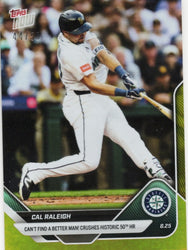 2025 Topps Now Cal Raleigh #609 Gold Foil /50 Seattle Mariners Baseball Card (ONLINE ORDER ONLY)